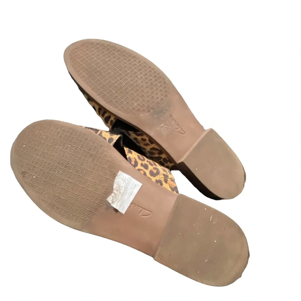 Clarks Women's Declan Ivy Sandal Leopard Print‎ Cheetah Size 8 Wide